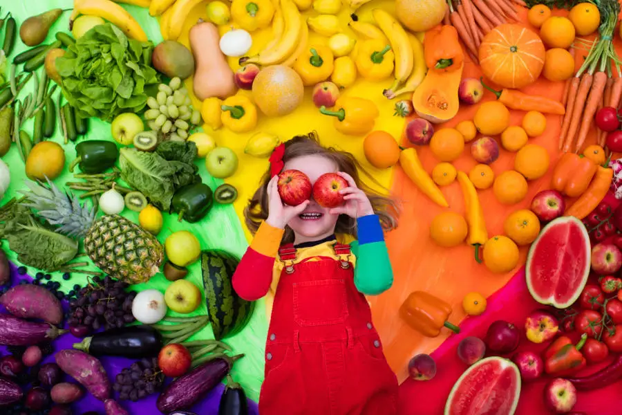 frutas y verduras por colores